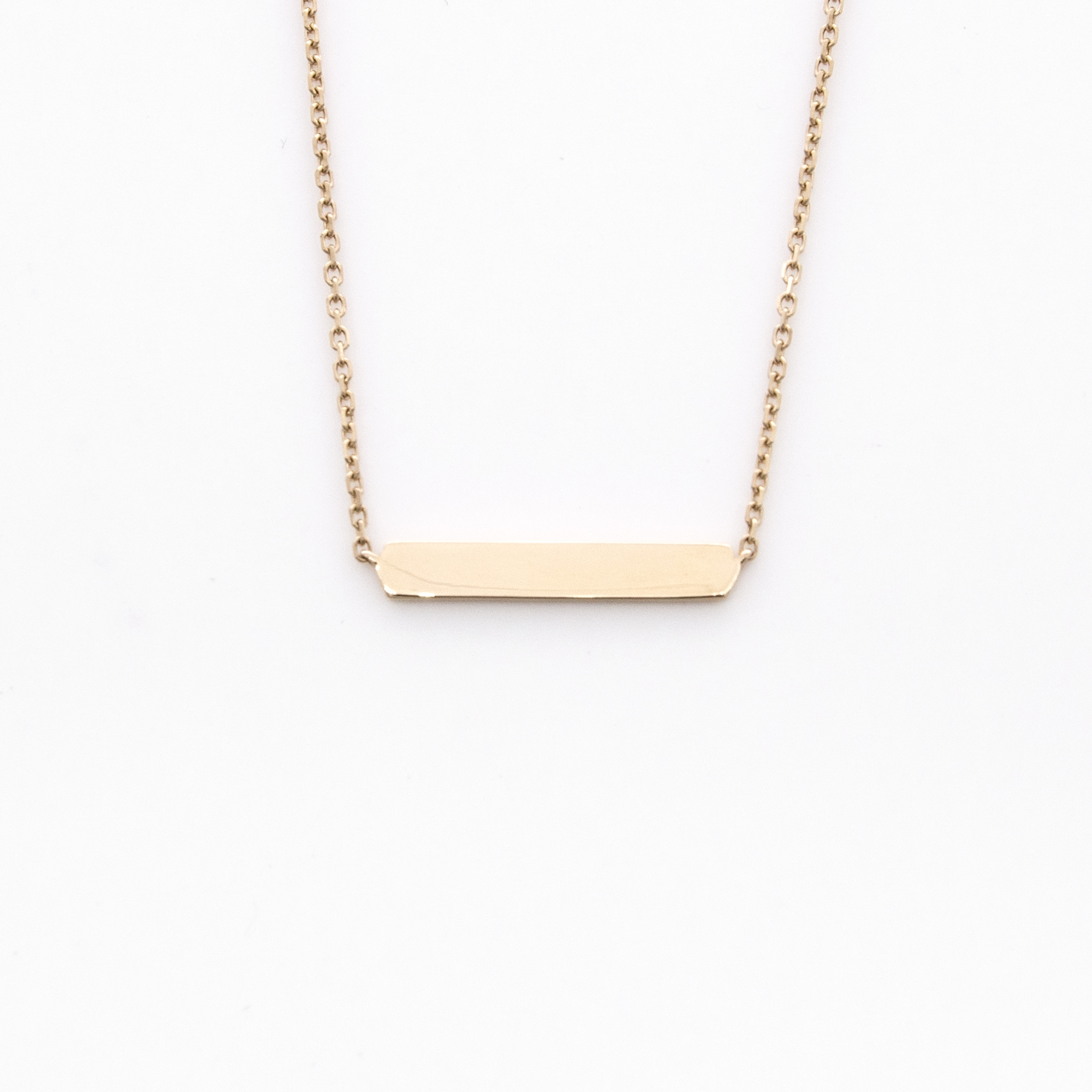 Geometric Bar Pendant w Chain